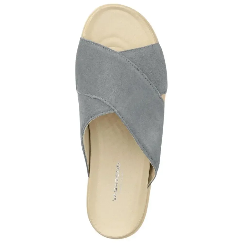 Vagabond Erin 5332-040-61 Sandals Women's US 10 Blue Suede Slip On Slide GAL1486